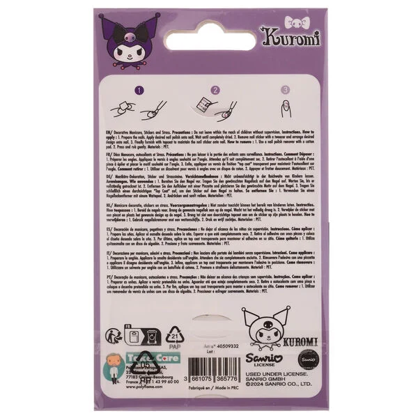 Hello Kitty Kuromi Nail Stickers Blister